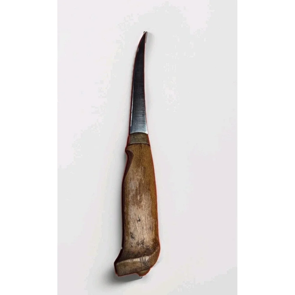 Vintage Rapala J. Marttiini Finland Fillet knife With Leather Sheath Signed 4in